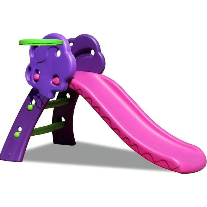 Kids Zone Rutsjebane 130 cm - Lilla med Kurv