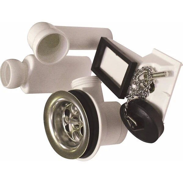 Viega Reparationssæt af- og overløb til køkkenvask, rustfrit stål