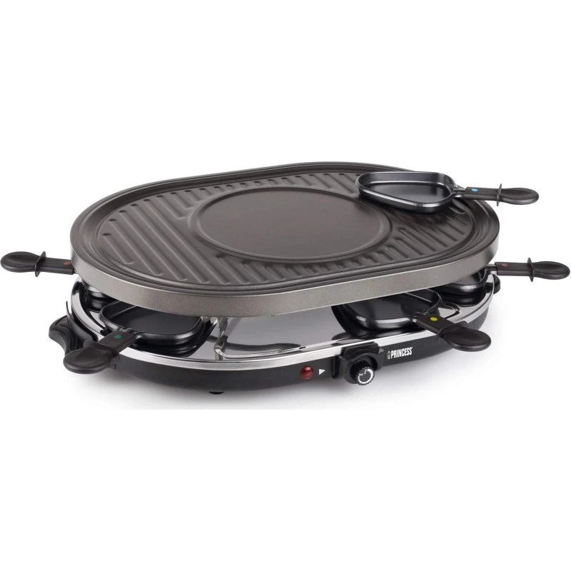 Princess Raclette Oval Grill 8 personer – 1200W, non-stick