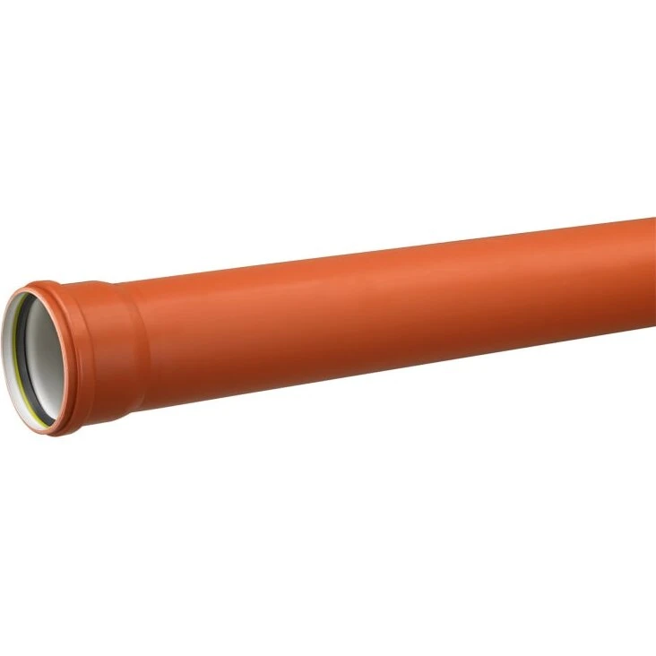 Uponor PP-kloakrør 200x3000 mm m/muffe, klasse S (SN8)