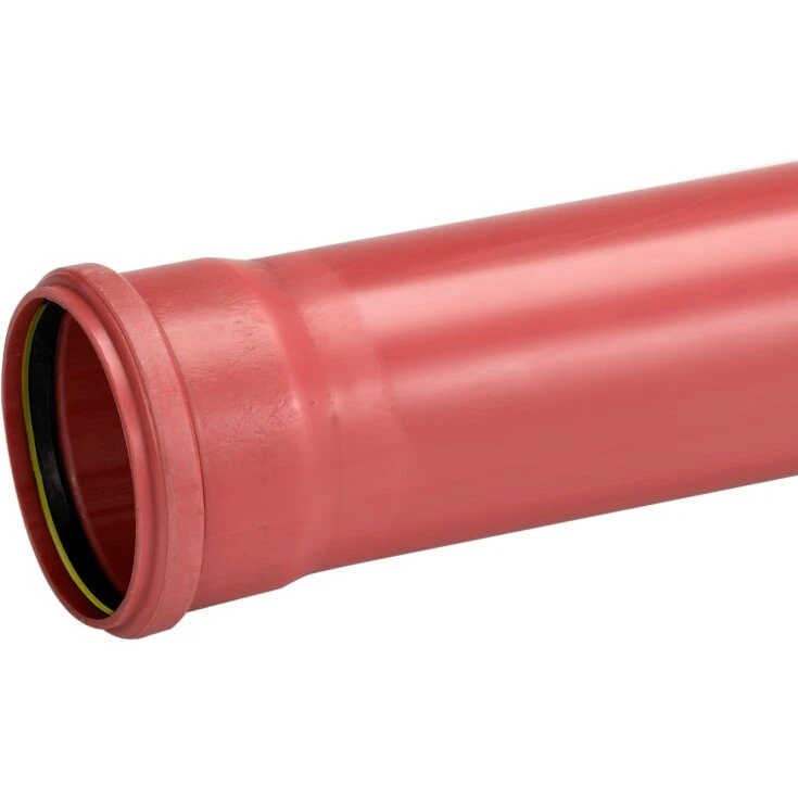 Uponor 110x2000 mm PVC kloakrør m/muffe, klasse S SN8