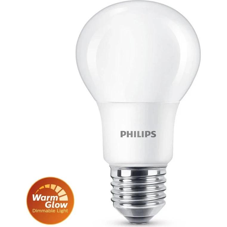Philips LED 3,4W WarmGlow dæmpbar E27 (470 lm, RA90)