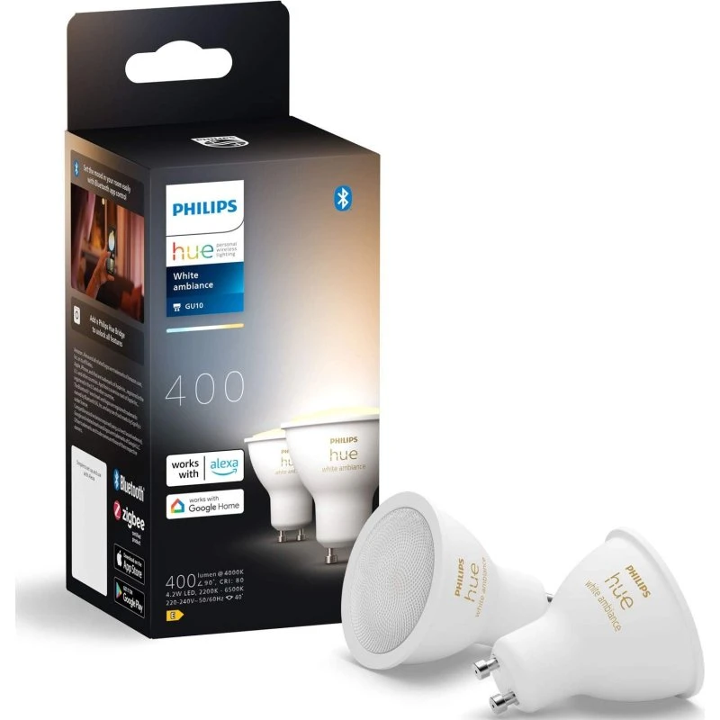 Philips Hue White Ambiance GU10 2-pak (400 lm)