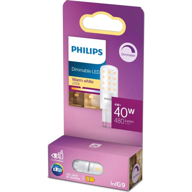 Philips LED G9 kapsel 4W (40W) dæmpbar 2700K