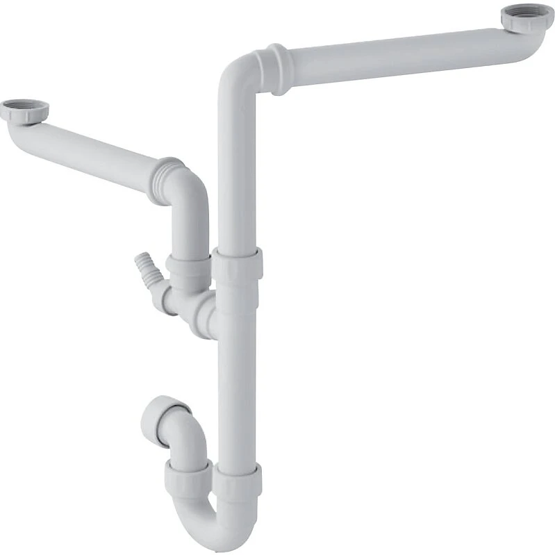 Geberit P-vandlås til 2 vaske 40 mm x 1½, alpin-hvid