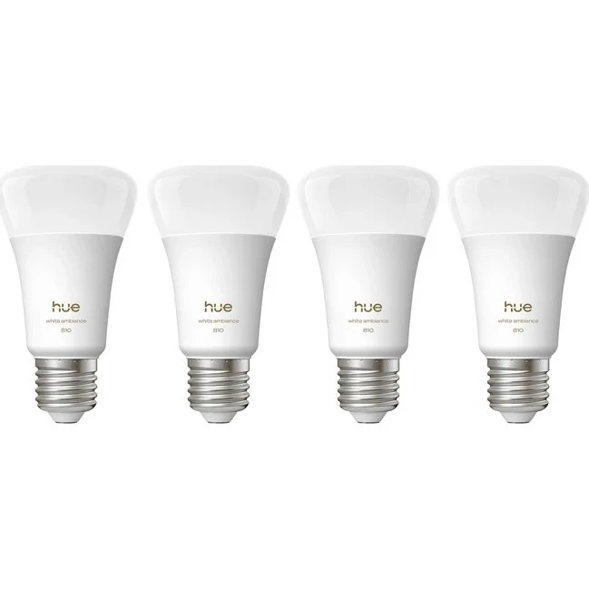 Philips Hue White Ambiance E27 LED 6W 4-pak