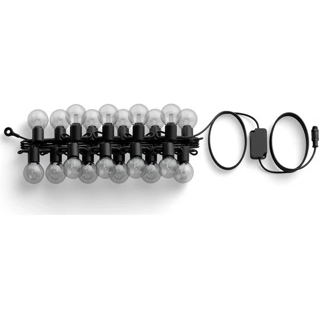 Philips Hue Festavia Globe udendørs lyskæde 14 m, 20 pærer