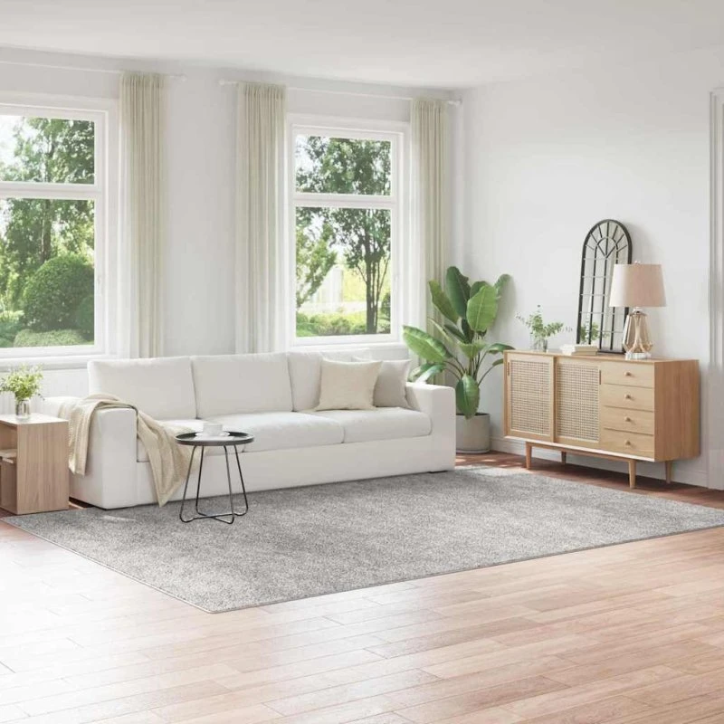 Anti-slip Shaggy tæppe Grå 240×340 cm – skridsikker PP
