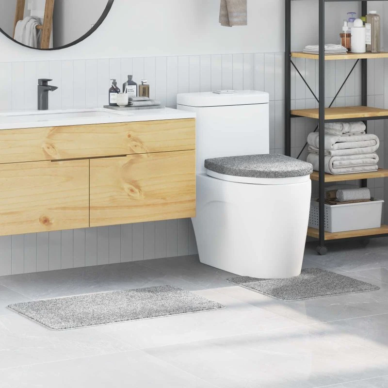 Skridsikre badeværelsesmåtter 3 stk 50x50 cm - Grå PP