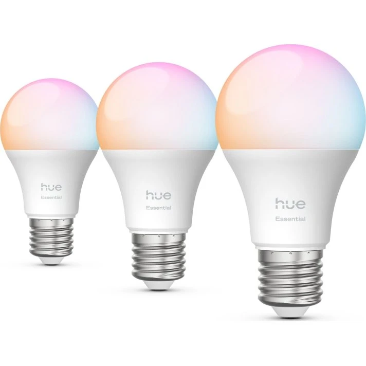 Philips Hue Essential E27 3-pak – White & Color Ambiance