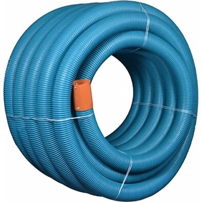 Wavin drænrør 200/180 mm 40 m blå, 2,5x5 mm slids