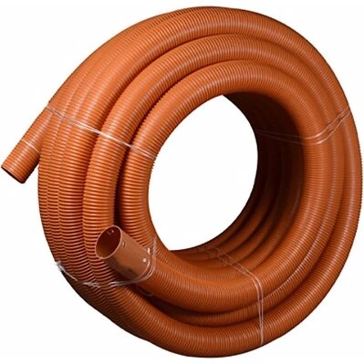 Wavin drænrør 92/80 mm, 50 m, 1,5x5 mm slids – brun