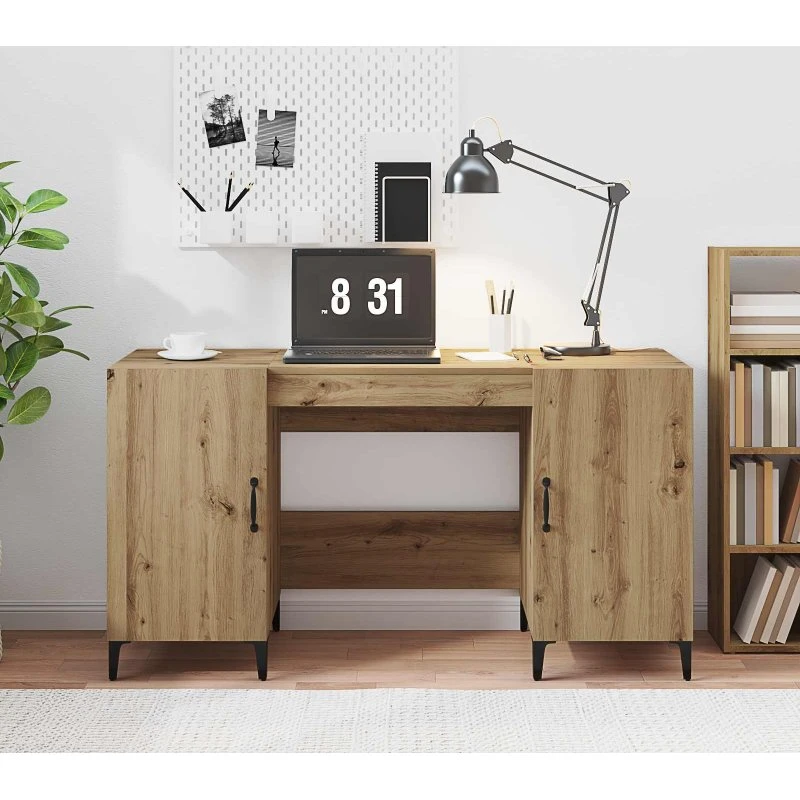 Skrivebord Artisan eg med opbevaring 140x50x75 cm