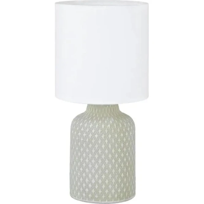 EGLO Bellariva bordlampe i grå-hvid keramik