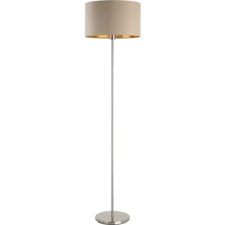 EGLO Maserlo Gulvlampe Taupe med Guldfarvet Inderside