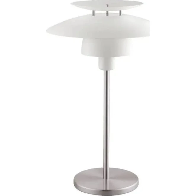 EGLO Brenda Bordlampe H50 Mathvid/Børstet Stål