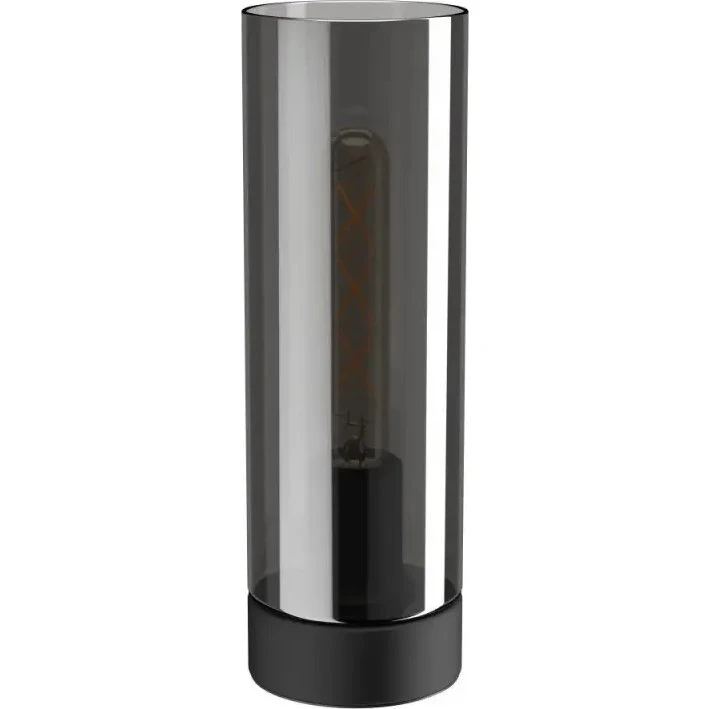 EGLO Damasco 1 Bordlampe - Sort stål & røgglas