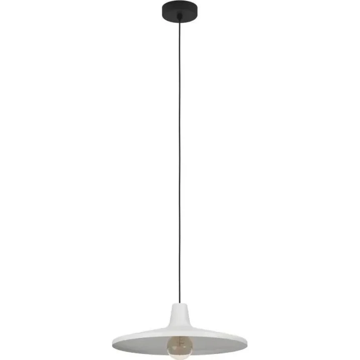 EGLO Miniere Pendel Ø420 mm, grå med sort tekstilkabel