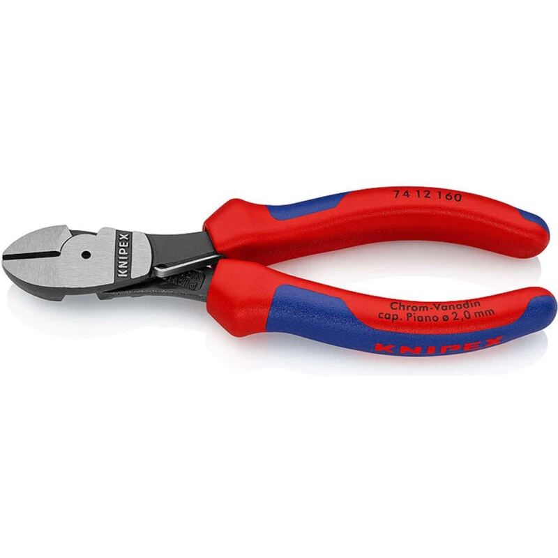 KNIPEX Sidebidetang 7412-160, 160 mm med returfjeder