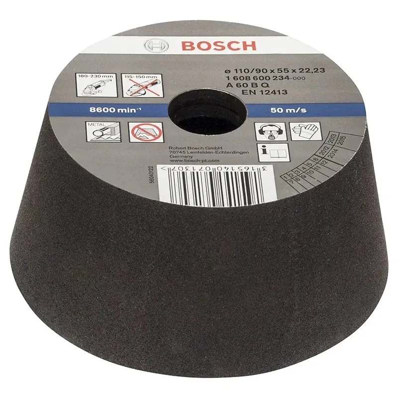 Bosch konisk slibekop 110 mm K60 til metal