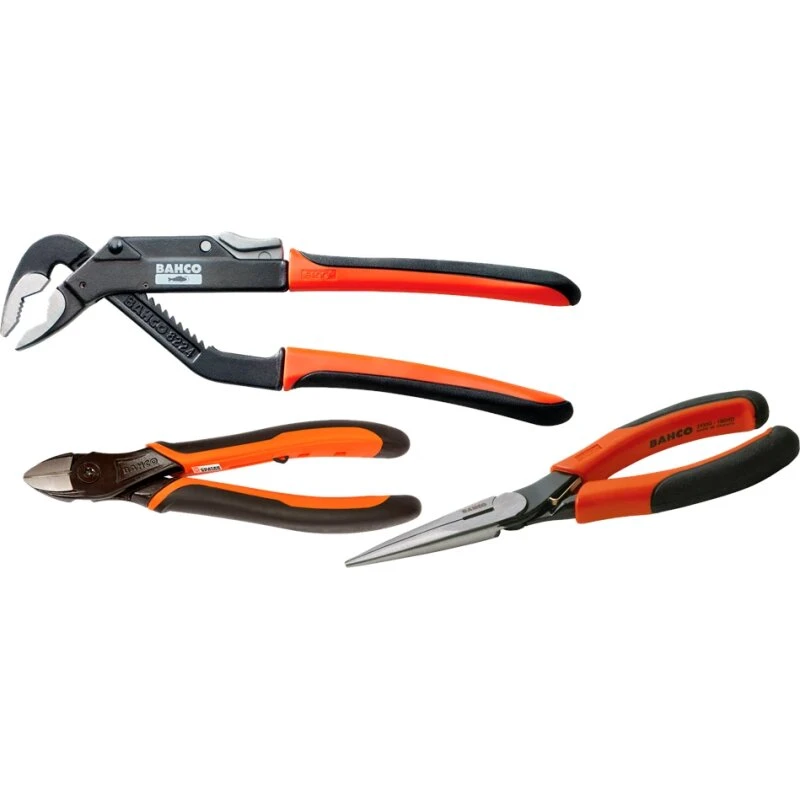BAHCO Tangsæt 3-pak (kombi, spids & sidebidetang)