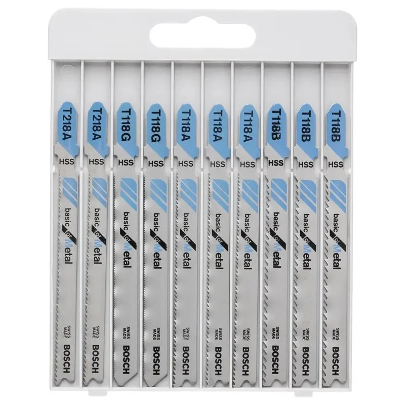 Bosch Stiksavsklinge-sæt Basic for Metal, 10 stk (T-skaft)