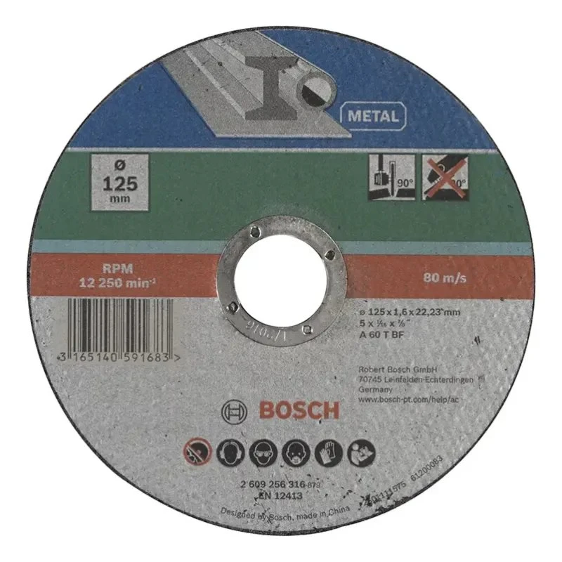 Bosch skæreskive til metal 125x1,6 mm (lige)