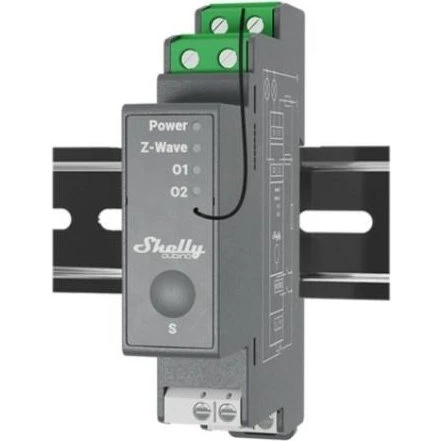 Shelly Qubino Wave Pro 2 – Z-Wave 2×16A DIN-relæ