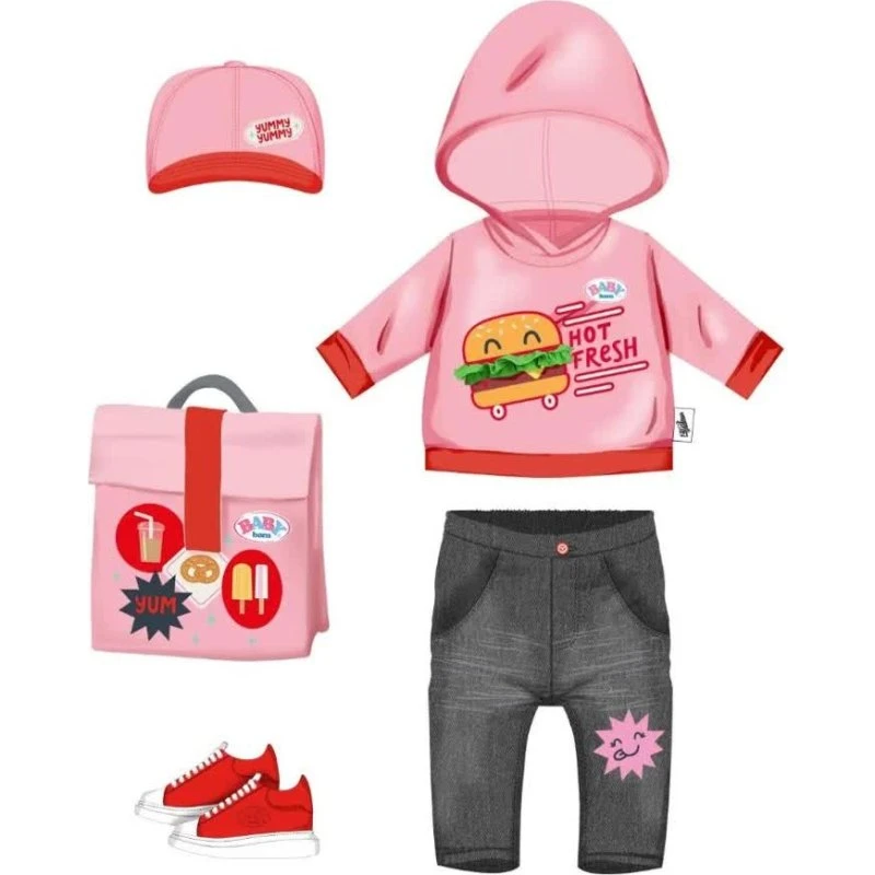 Baby Born Dukketøjsæt til Byen, 5 dele til 43 cm