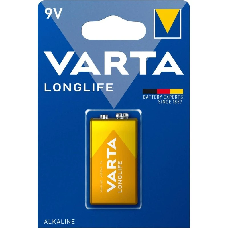 VARTA Longlife 9V alkaliskt blokbatteri 1-pak