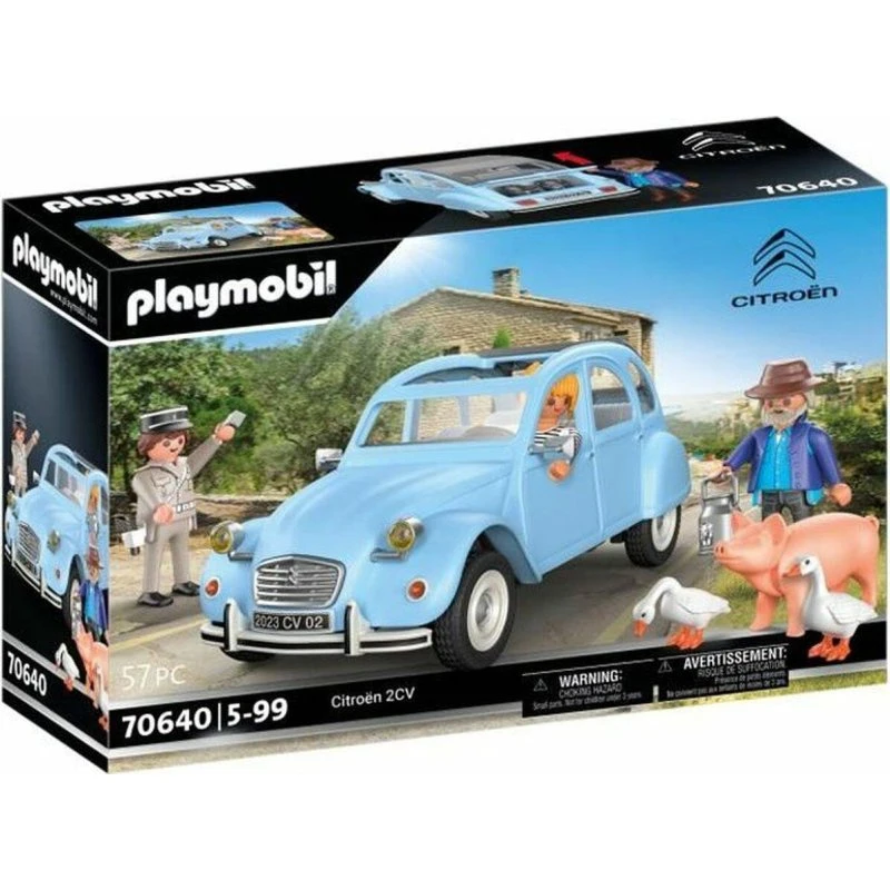 Playmobil Citroën 2CV legetøjsbil - blå, 57 dele
