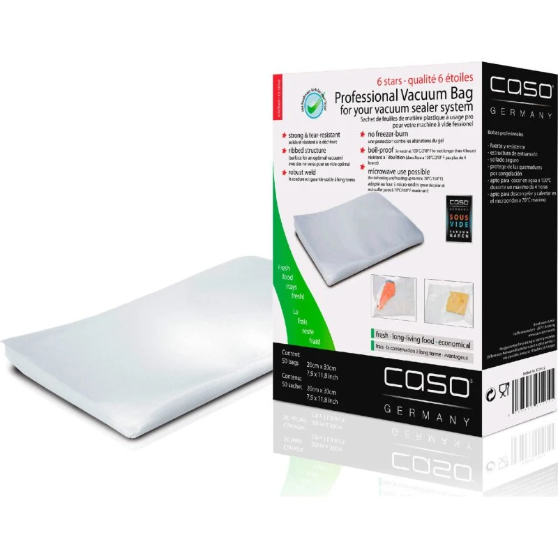 Caso vakuumposer 20x30 cm – 50 stk (160 µm)