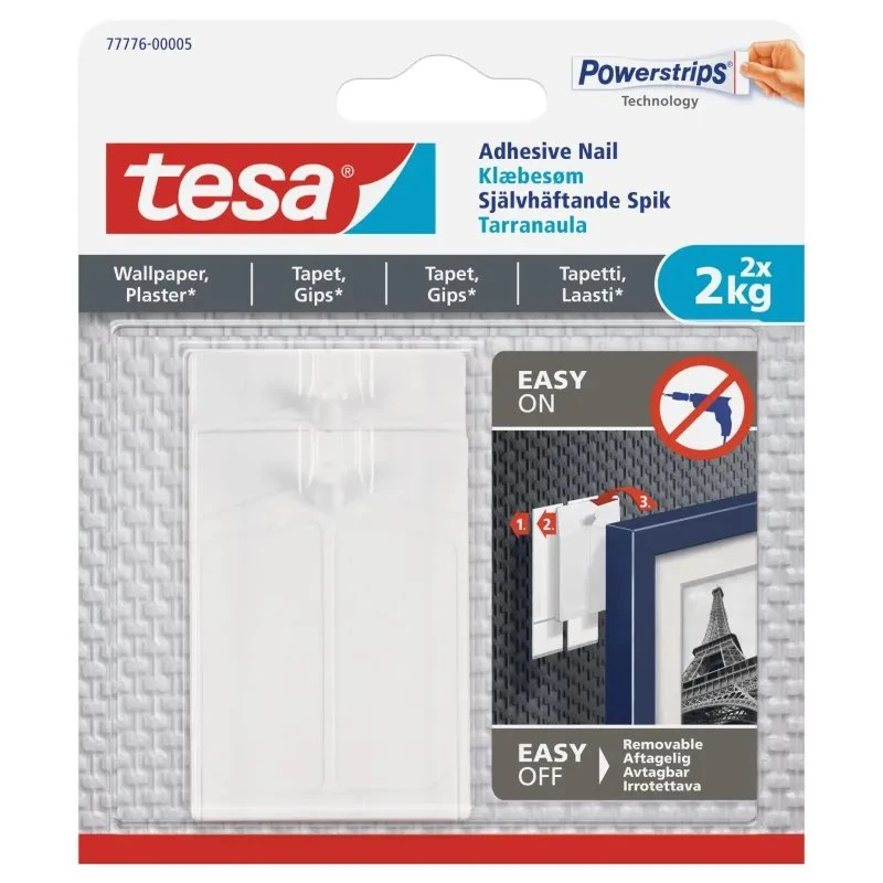 tesa Klæbesøm til tapet og gips 2 kg, 2 stk