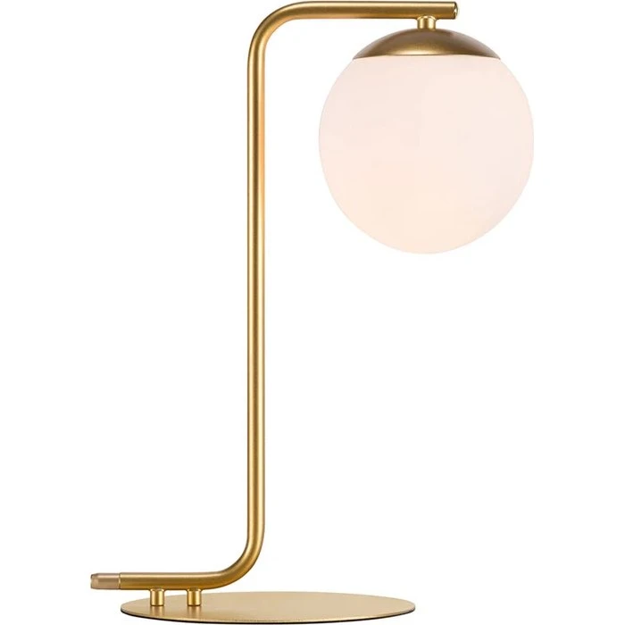 Nordlux Grant bordlampe i messing og opalglas