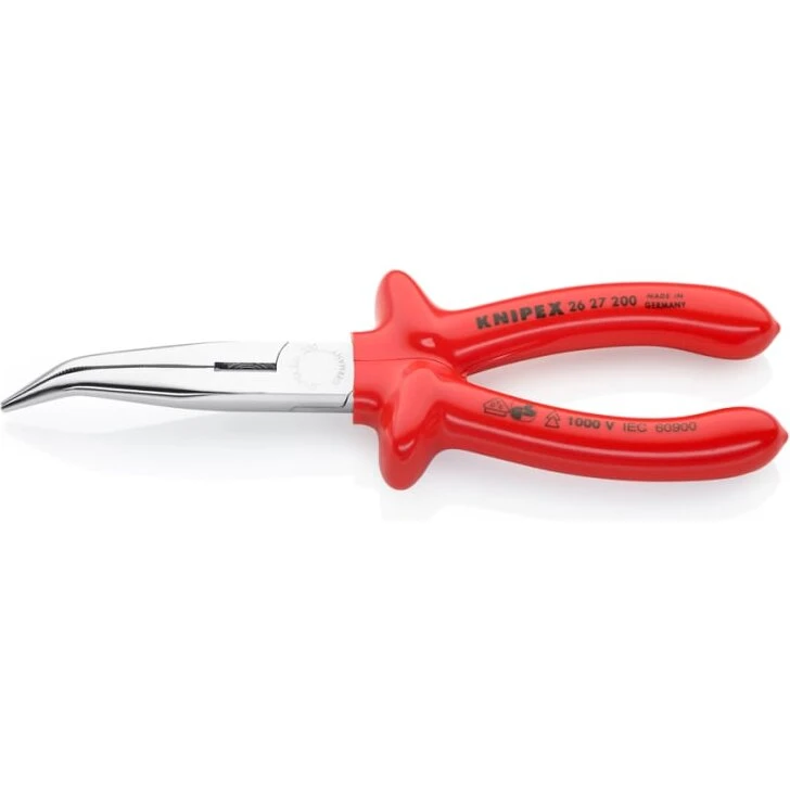 KNIPEX L-AUS fladrundtang 200 mm, 40° bøjede kæber