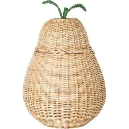 ferm LIVING Pære-opbevaring i rattan - Stor