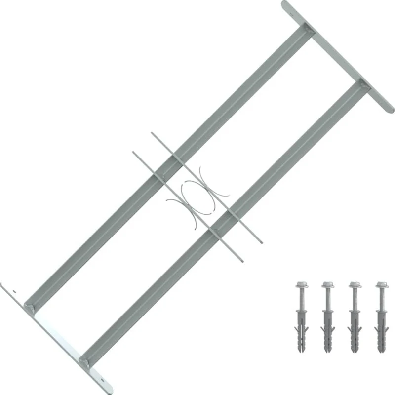 Justérbart vinduesgitter i galvaniseret stål 500–650 mm