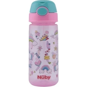 Nûby Drikkedunk med sugerør 540 ml — Pink