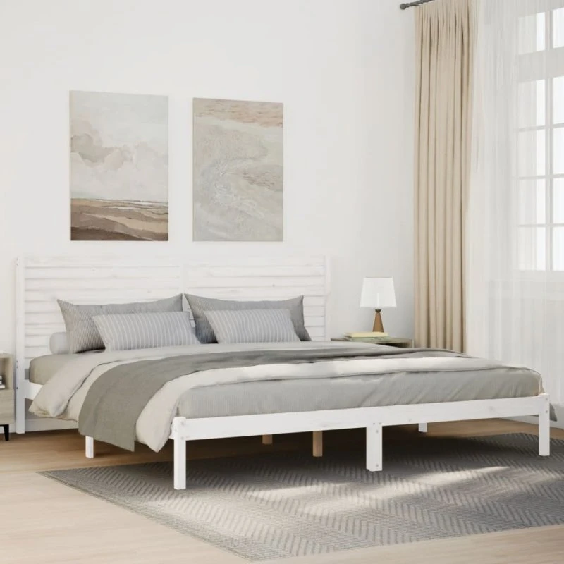 Sengeramme 180x220 cm i massivt fyrretræ (ekstra lang)