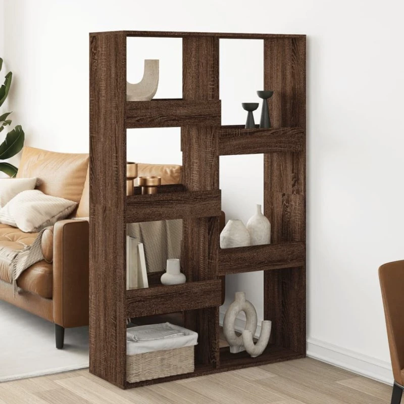 Rumdeler reol 100x33x155,5 cm - konstrueret træ egetræs