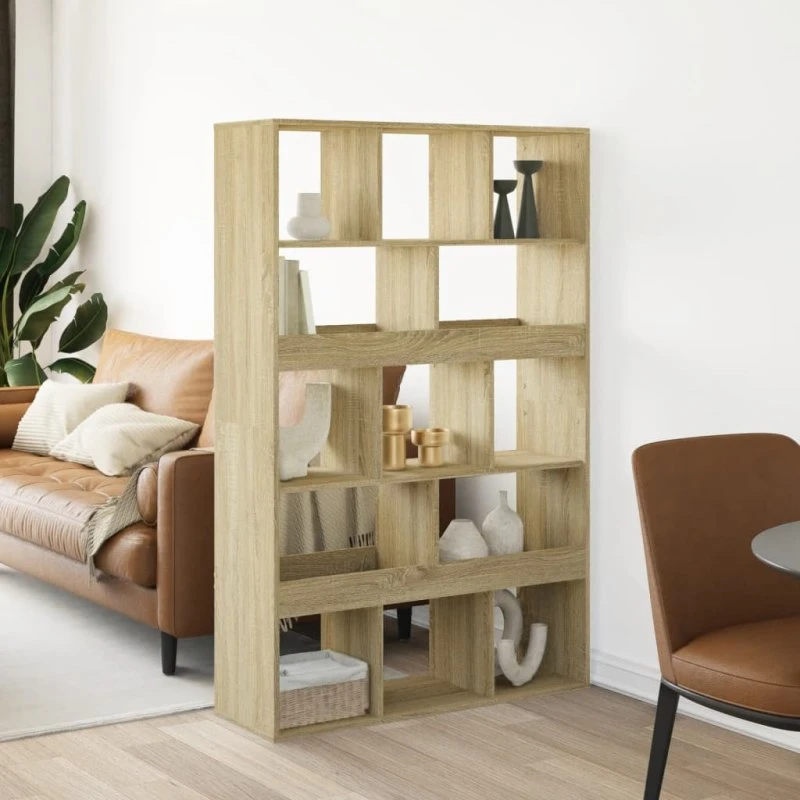 Rumdeler reol 100x33x156,5 cm konstrueret træ, Sonoma-eg