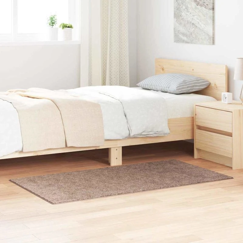 Anti-slip Shaggy tæppe 80x150 cm – brun, skridsikkert PP