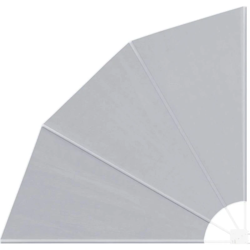 Balkonafskærmning Grå 160x160 cm – Polyester & Stål