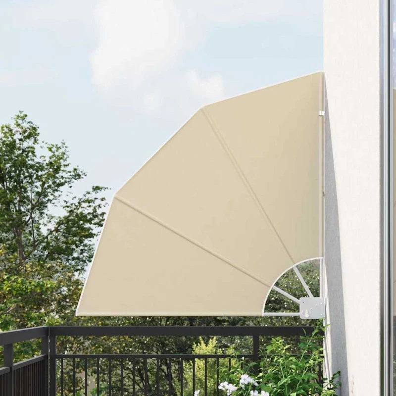 Balkon Afskærmning Beige 115×115 cm - Polyester