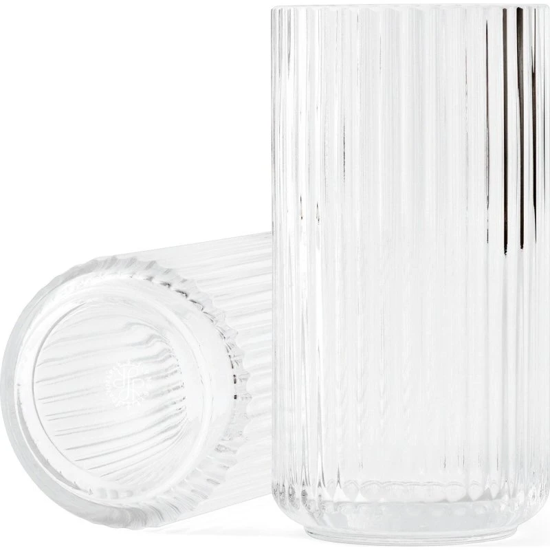 Lyngby Vase 20 cm – klar mundblæst glas