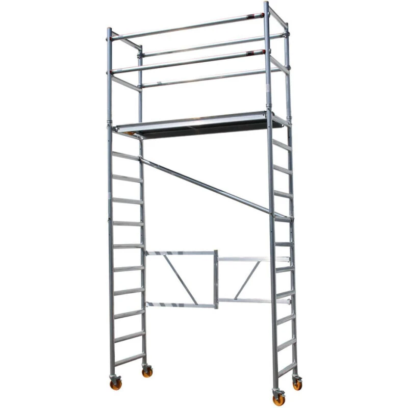 CUSTERS Foldestillads 178×74 cm – arbejdshøjde 4,8 m m/gelænder