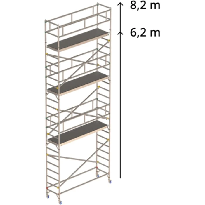 Alulock Rullestillads 8,2 m (75x180 cm)