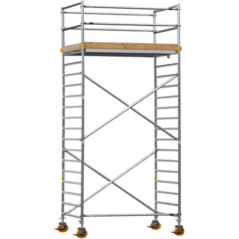 CUSTERS Rullestillads 130x250 cm – 6,4 m arbejdshøjde