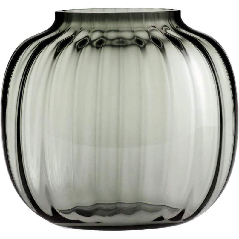 Holmegaard Primula Oval Vase 17,5 cm – Smoke