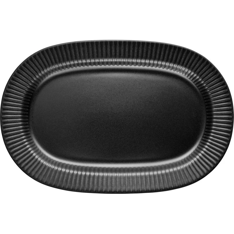 Eva Trio Legio Nova Black ovalt serveringsfad 37x25 cm
